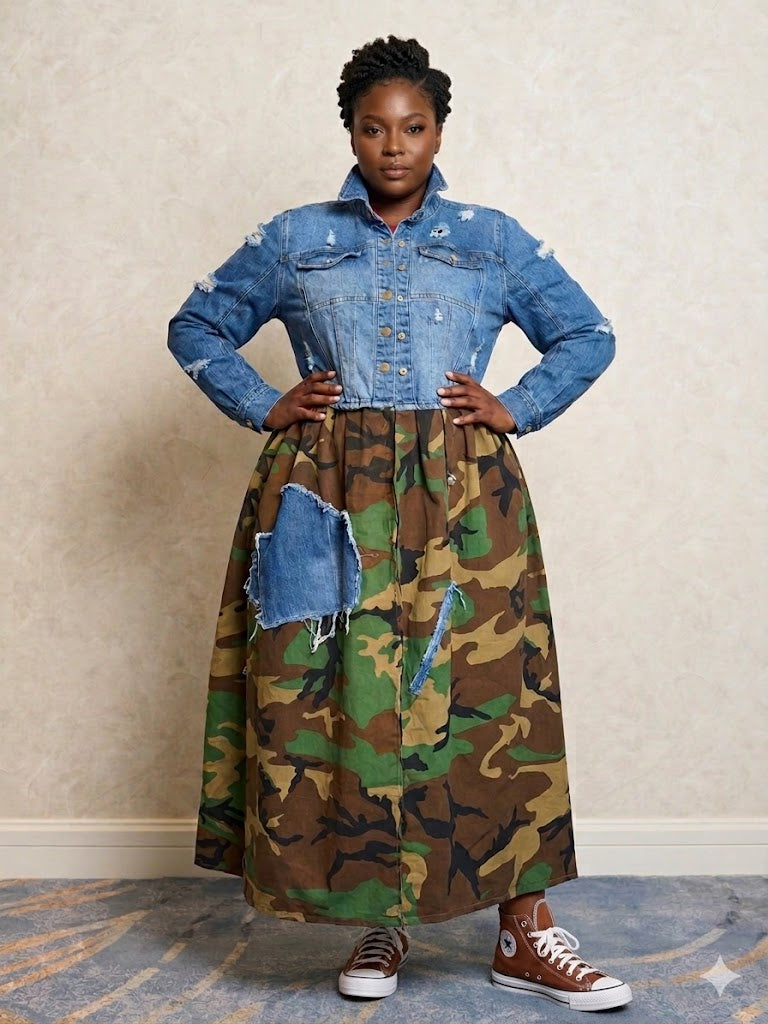 Camo Denim Jacket